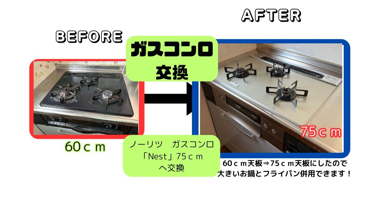 ノーリツネストへ交換
